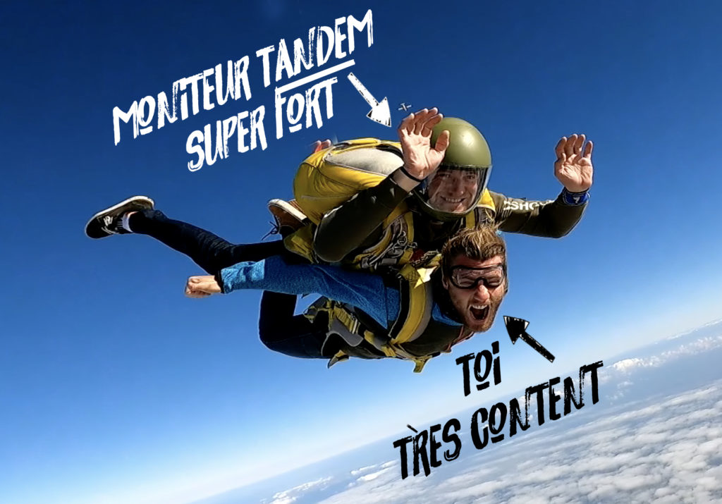 Moniteur tandem et passager en chute libre